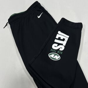 Nike New York Jets Football Men Black NFL Field Athletic Drawstring Pants Sz 3XL